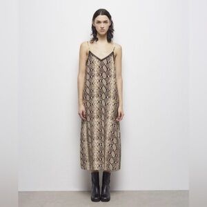 The Kooples | Silk Snake Print Midi Dress